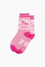 Pink Saddle Up Horse Combed Cotton Odd Socks, Image 3 of 4