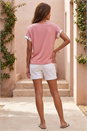 Pink Floral Print Jersey Back Top, Image 4 of 4