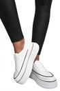 White iKrush White Breanna Platform Wedge Lace Up Trainers, Image 5 of 8