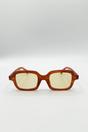 Brown SVNX Brown Bold Square Sunglasses In Brown, Image 3 of 5