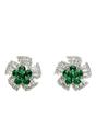 Green AVANT-GARDE PARIS Green Diva Collection Columbine Studs, Image 2 of 5
