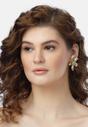 Gold AVANT-GARDE PARIS Gold Floral Stud Earrings, Image 4 of 5