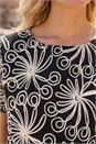 Black Embroidered Texture Top, Image 4 of 4