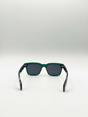 Green Square Sunglasses in Green Black, Image 5 of 5