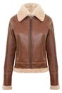 Brown Womens B3 Sheepskin Flying Jacket-Kano, Image 1 of 5