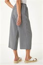 Black Petite Gingham Stretch Cropped Trouser , Image 3 of 5