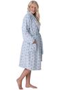 Aqua Camille Lingerie Aqua Supersoft Printed Bathrobe, Image 4 of 5