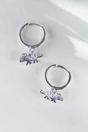 Silver Sterling Silver Triceratops Hoops, Image 3 of 3