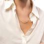 Gold Twisted Beads Sterling Silver Chain Necklace, Image 5 of 6