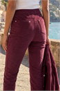 Bordeaux Corduroy Straight Stretch Trouser, Image 4 of 4