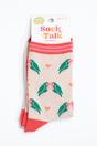 Cream Lovebirds And Hearts Bamboo Socks - Cream, Image 4 of 4