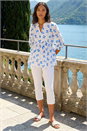 Blue Floral Print Overshirt, Image 3 of 4