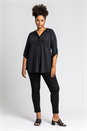 Blue Curve Glitter Button Tunic Top, Image 3 of 5