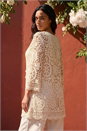 Natural  Crochet Tie Front Knit Tunic, Image 3 of 4