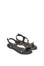 Black XY LONDON Black Flat Slingback Sandals With Studded Pearls, Image 5 of 6