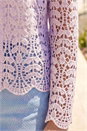 Lilac Crochet Edge To Edge Cardigan, Image 4 of 4
