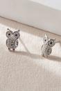 Silver Sterling Silver CZ Owl Studs, Image 1 of 3