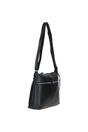 Black 'Mourne' Sleek Real Leather Shoulder Bag, Image 3 of 5