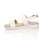White AJVANI White Flatform Strappy Sandals, Image 3 of 6