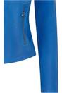 Blue Slim-Fit Leather Biker Jacket-Maldon, Image 5 of 5