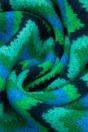 Green Zig Zag Stripe Winter Scarf, Image 5 of 5