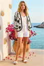 Black Embroidered Knit Cardigan, Image 1 of 4