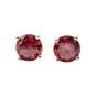 Red Ruby Moissanite Crystal Sterling Silver Earrings, Image 1 of 2