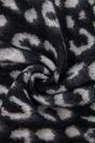 Black Asymmetric Leopard Winter Scarf, Image 2 of 4