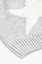 Light Grey Star Wool Blend Beanie Hat, Image 2 of 2
