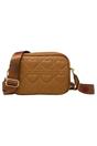 Tan Heart Quilted Crossbody Camera Bag, Image 1 of 4