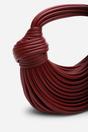 Maroon Blossom Curved Metallic Shoulder Bag, Image 4 of 6