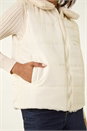 Cream  Reversible Fur Zip Gilet, Image 5 of 7