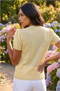 Lemon  Daisy Sparkly Embroidered Knit Top, Image 3 of 4