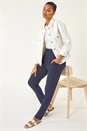 Navy Spot Print Harem Trouser, Image 2 of 5