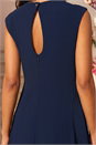 Navy  Fit & Flare Midi Dress, Image 4 of 4
