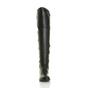 Black AJVANI Black Elastic Gold Zip Over The Knee Boots, Image 6 of 6