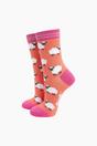 Orange Sheep Bamboo Socks in Orange, Image 1 of 4