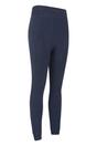 Navy Fluffy Fleece Lined Thermal Leggings, Image 4 of 4