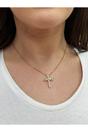 Gold Diamante Cross Necklace - Gift Boxed, Image 1 of 6