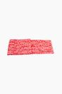 Red Metallic Pinstripe Lightweight Leopard Scarf, Image 4 of 5