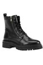 Black D Iridea F Leather Ankle Boots, Image 1 of 5