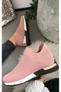 Pink iKrush Pink Jessi Slip On Sock Wedge Trainers, Image 5 of 8