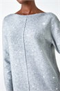 Grey Sparkly Stretch Jumper Dress, Image 5 of 5