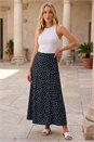 Blue Floral Paisley Print Skirt, Image 2 of 4