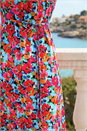 Pink Petite Floral Button Pocket Midi Dress , Image 4 of 4