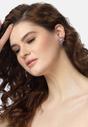 Light Pink Pearlescent Floral Cascading Earrings, Image 4 of 5