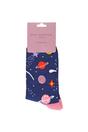 Navy 1 Pack Novelty Space Enthusiast Bamboo Socks, Image 2 of 3