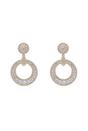 Gold Gold-Colored Circular Drop Earrings, Image 1 of 4