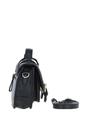Black Stylish Real Leather Medium Satchel Bag, Image 4 of 4