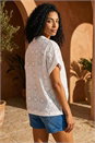 Ivory  Textured Boxy Tee, Image 3 of 4